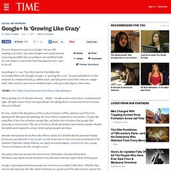 Google+ Is ‘Growing Like Crazy’