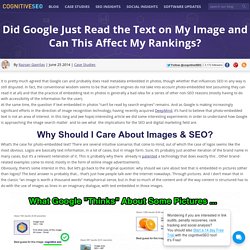 Did Google Just Read the Text on My Image and Can This Affect My Rankings?