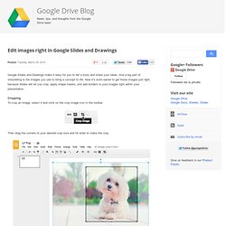 Google Drive Blog: Edit images right in Google Slides and Drawings