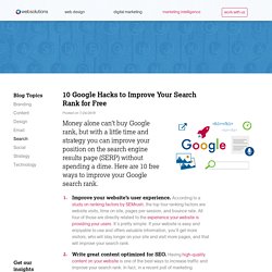 10 Google Hacks to Improve Your Search Rank for Free