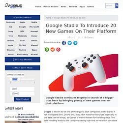 Google Stadia To Introduce 20 New Games On Their Platform