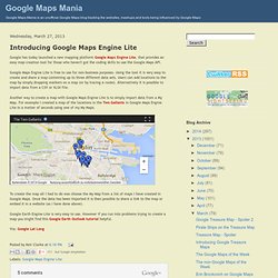 Introducing Google Maps Engine Lite