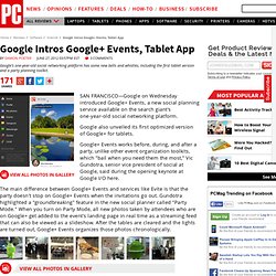 Google Intros Google+ Events, Tablet App