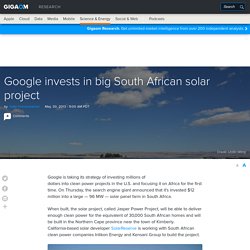 Google invests in big South African solar project