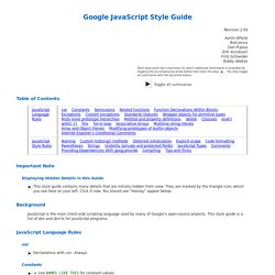 Google JavaScript Style Guide