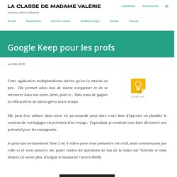 Google Keep pour les profs