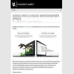 Google lance le logiciel Web Designer Beta [HTML5]