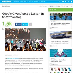 Google Gives Apple a Lesson in Showmanship