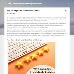 Why Do Google Local Guide Reviews Matter?