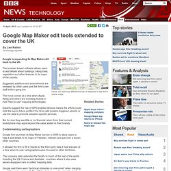 Google Map Maker edit tools extended to cover the UK