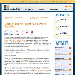 Google Tag Manager Auto Event Tracking