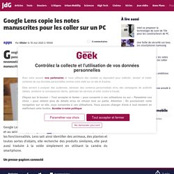 Google Lens copie les notes manuscrites pour les coller sur un PC