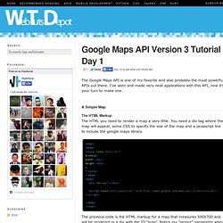 Google Maps API Tutorial Day 1