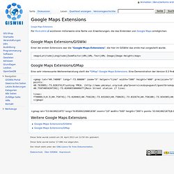 Google Maps Extensions - GISWiki