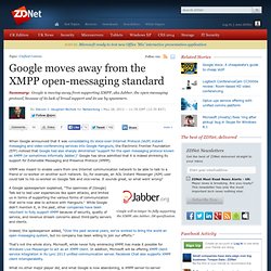 Google moves away from the XMPP open-messaging standard