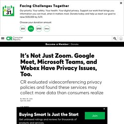 Google Meet, Microsoft Teams, Webex Privacy Issues