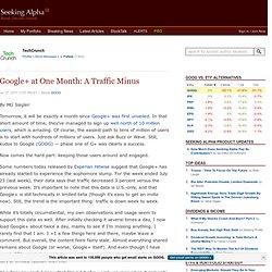 Google+ at One Month: A Traffic Minus