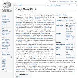 Google Native Client, wiki ENG