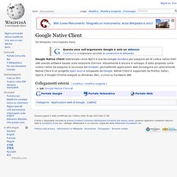 Google Native Client, wiki ITA