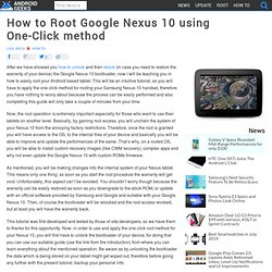 How to Root Google Nexus 10 using One-Click method