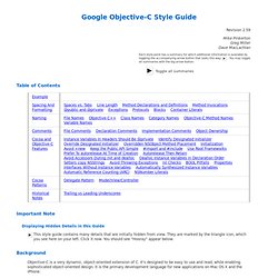 Google Objective-C Style Guide
