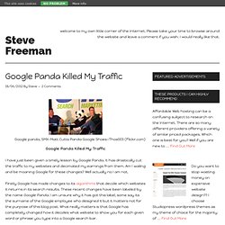 Google Panda Killed My Traffic