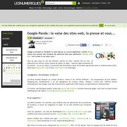 Google Panda : la valse des sites web, la presse et vous...
