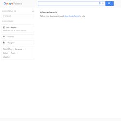 Google Patents Advanced Search