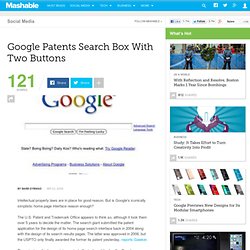 Google Patents Search Box With Two Buttons