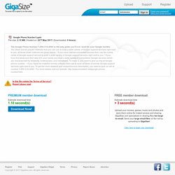 Google Phone Number3.pptx - GigaSize.com: Host and Share your files