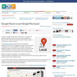 Google Places is now Google Plus Local
