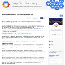 PHP App Engine Apps and File System Concepts