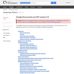 Documents List Data API - Google Code