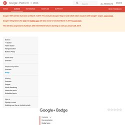 Badge - Google+ Platform