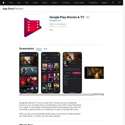 ‎Google Play Movies & TV on the App Store
