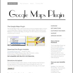 Google Maps Plugin for Address Book - Brian Toth