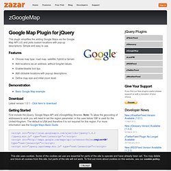 Google Map Plugin for jQuery - Zazar Online Website Builder