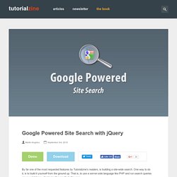 Google Powered Site Search with jQuery