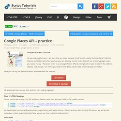 Google Places API – practice