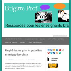 Google Drive pour gérer les productions numériques d’une classe