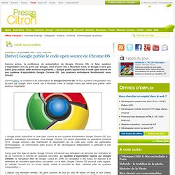 Google publie le code open source de Chrome OS