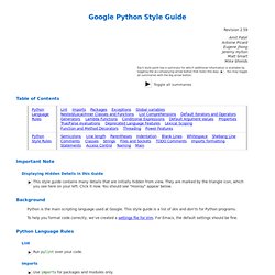 Google Python Style Guide