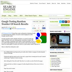 Google Randomizing The Number Of Search Results Per Page?