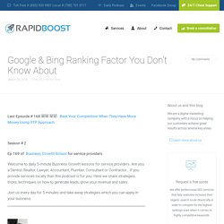 Ranking factors of Google by Seo Expert