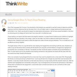 Using Google Drive To Teach Close Reading