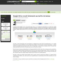 Google Drive revoit fortement ses tarifs à la baisse