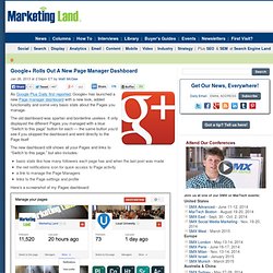 Google+ Rolls Out A New Page Manager Dashboard