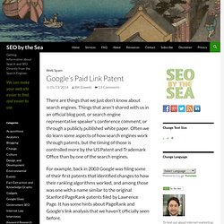 Google's Paid Link Patent