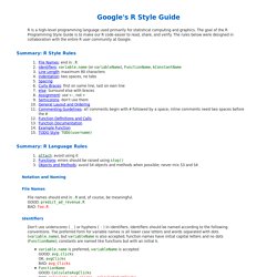 Google's R Style Guide