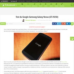 Test du Google-Samsung Galaxy Nexus (GT-I9250)